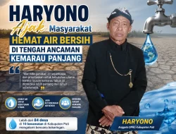 Haryono Ajak Masyarakat Hemat Air Bersih di Tengah Ancaman Kemarau Panjang