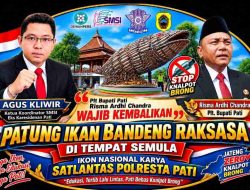 Patung Ikan Bandeng Knalpot Brong Hilang, Agus Kliwir : Plt Bupati Pati Wajib Kembalikan