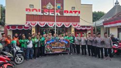 Kapolresta Pati Beri Bantuan Sembako dan Tali Asih untuk Komunitas Ojol